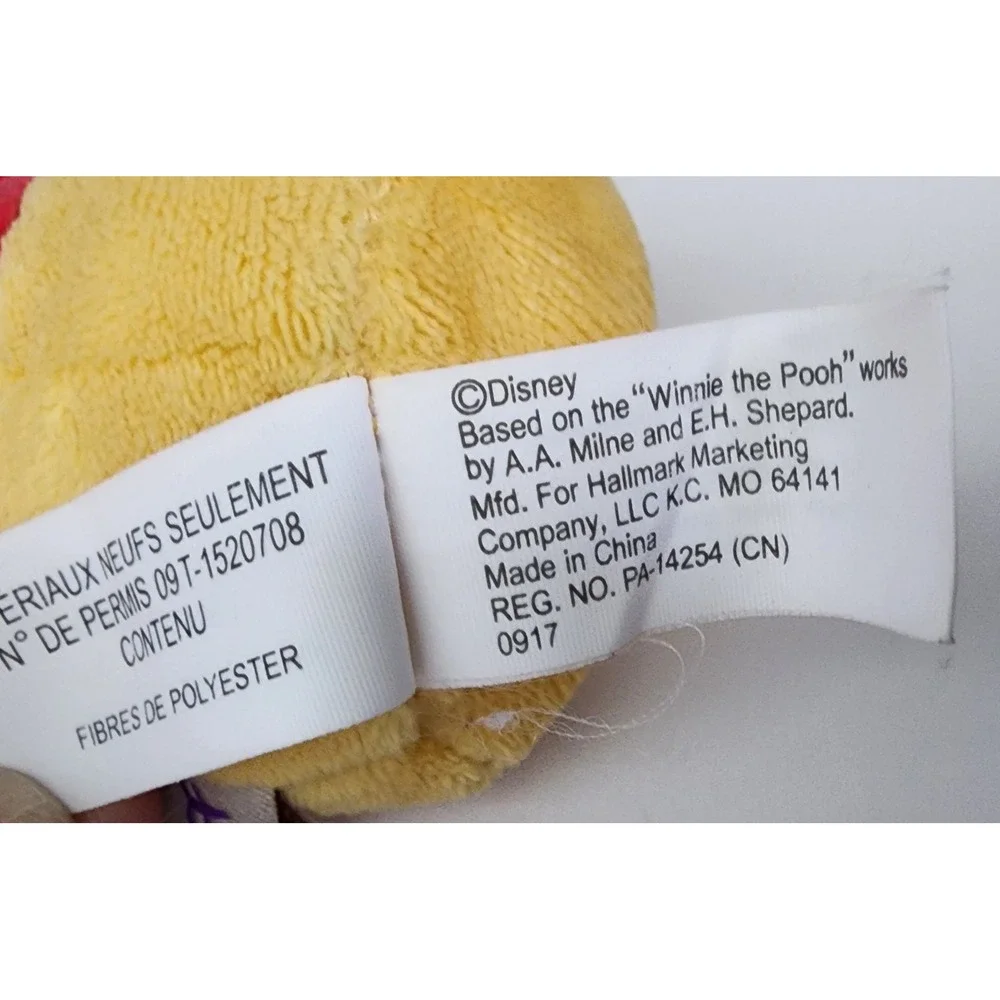 Hallmark Itty Bittys Plush Disney Winnie the Pooh Easter Set of 5 Multicolor EX